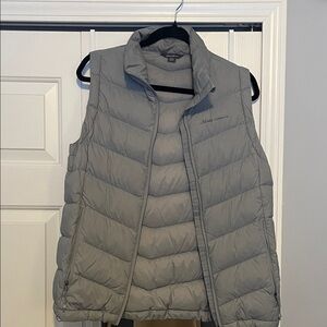 Eddie Bauer Light Gray Quilted Vest